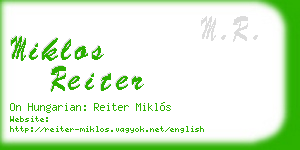 miklos reiter business card